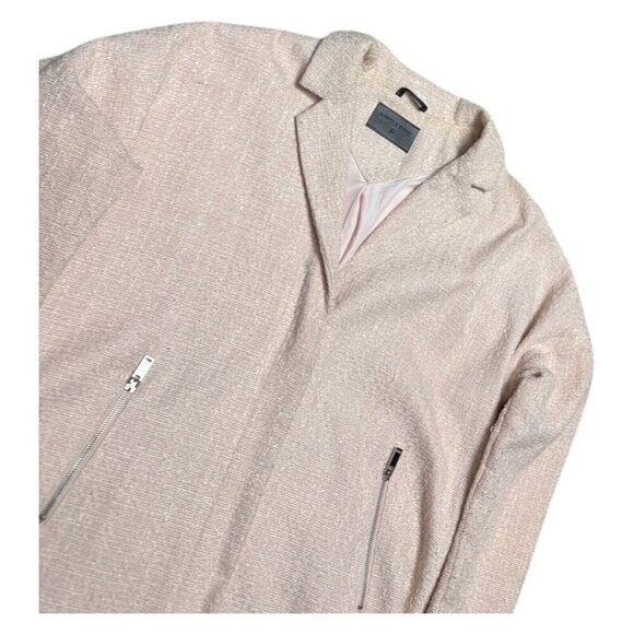 STORM & MARIE Pink Lydia Textured Boyfriend Oversized Jacket Coat Womens Large - Picture 4 of 5
